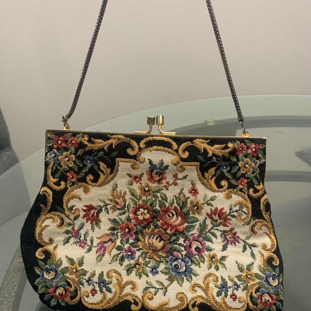Floral Tapestry Handbag